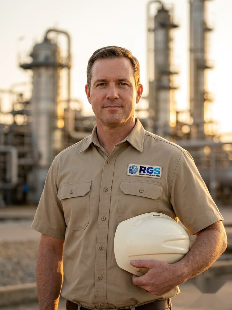 Senior RGS piping engineer on site